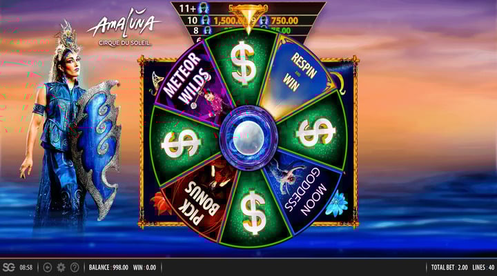 Cirque du Soleil Amaluna slot screenshot
